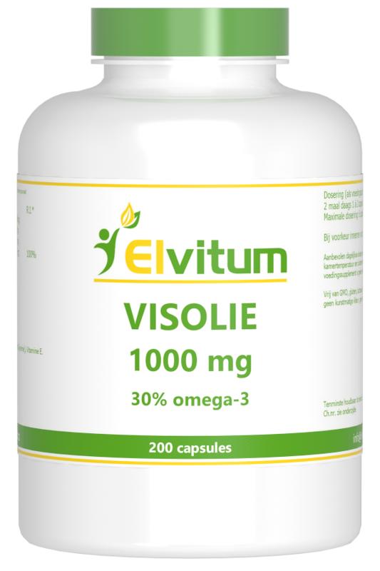 Elvitum Visolie 1000mg omega 3 30%