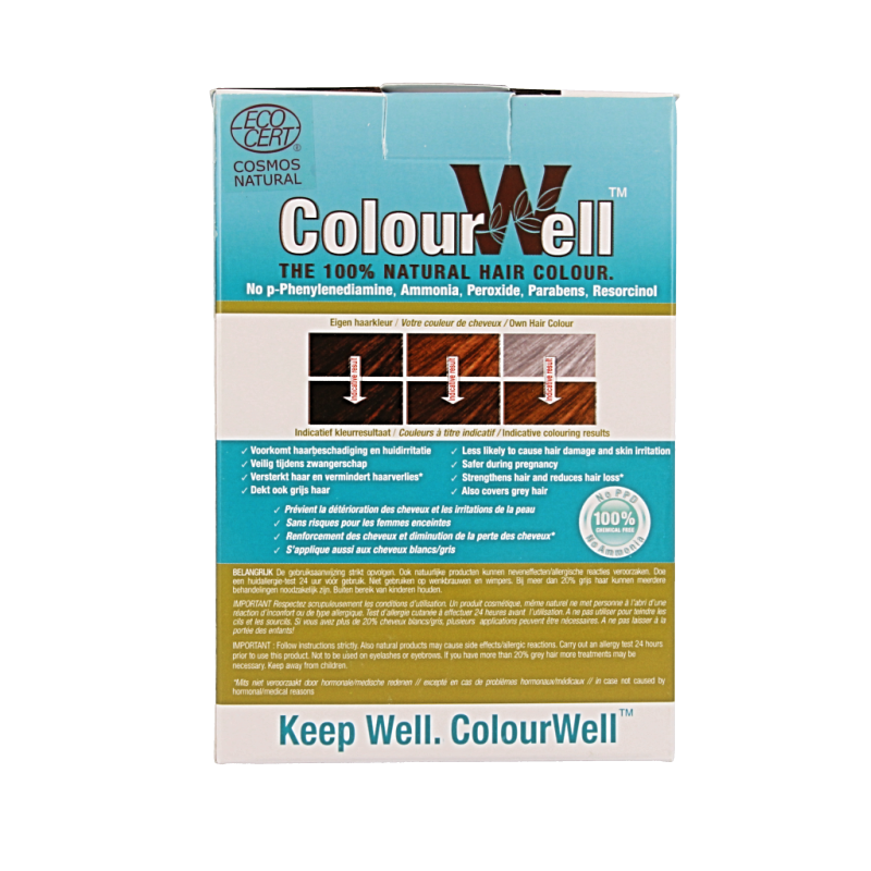 Colourwell 100% Natuurlijke haarkleuring kastanje bruin - Afbeelding 3