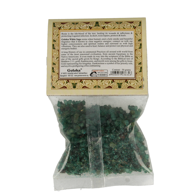 Goloka Resin incense white sage - Afbeelding 2