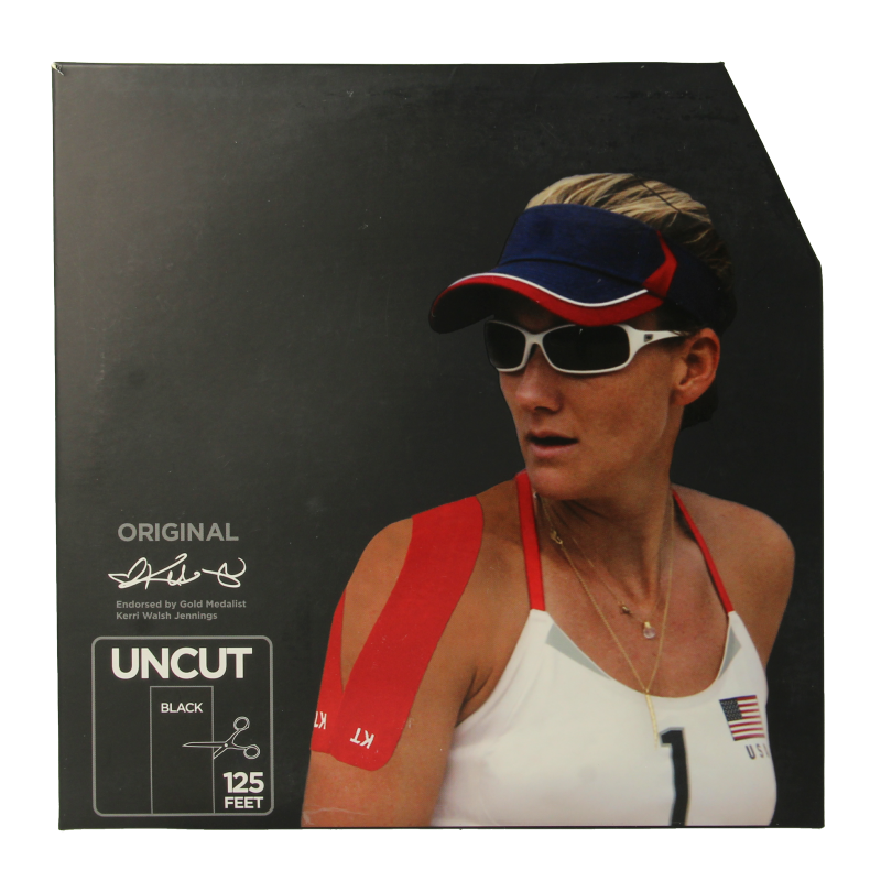 KT Tape Jumbo original roll 38 meter zwart uncut