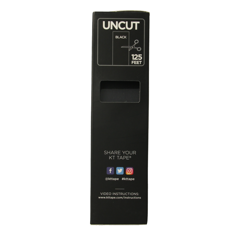 KT Tape Jumbo original roll 38 meter zwart uncut - Afbeelding 3
