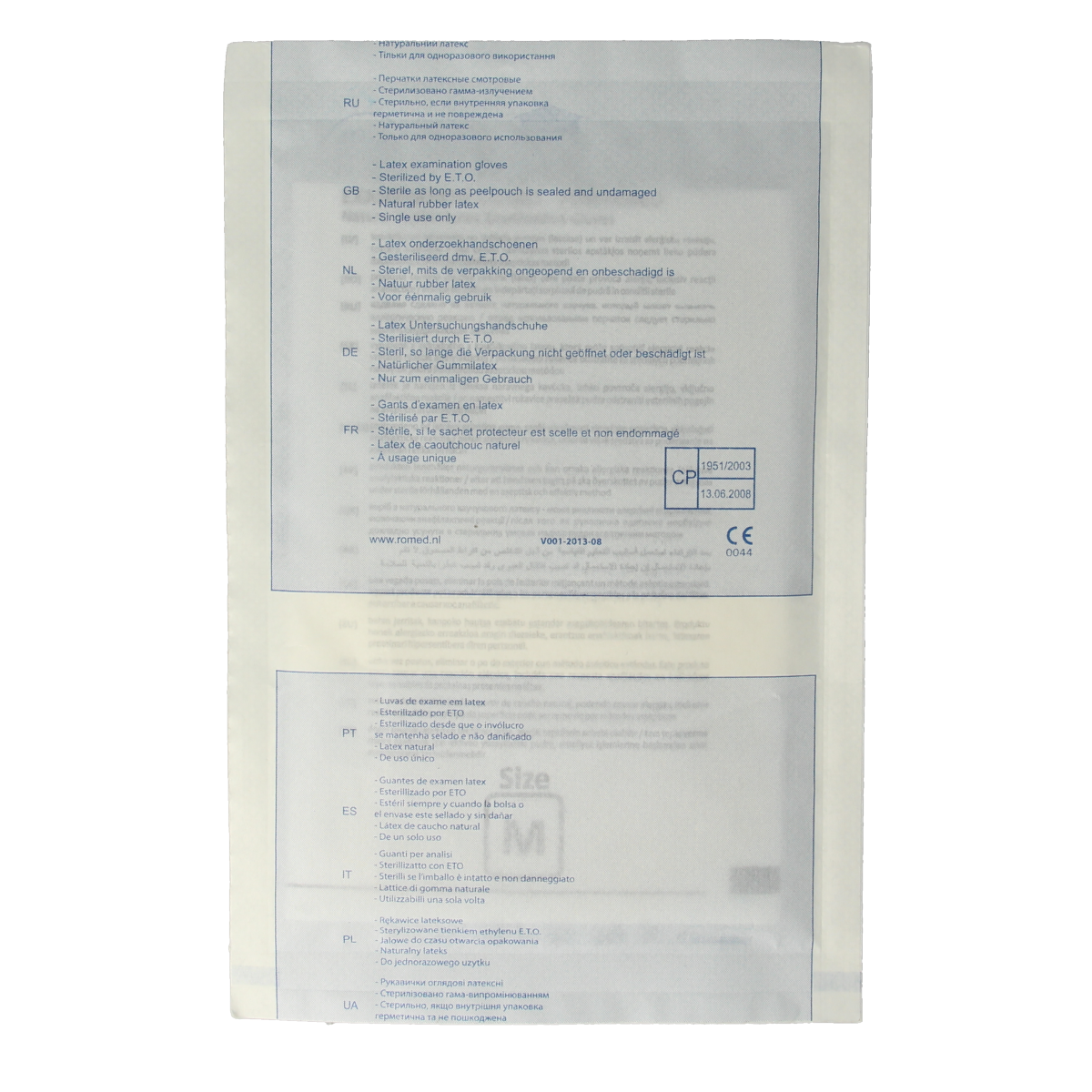 Romed Latex handschoen steriel M - Afbeelding 2