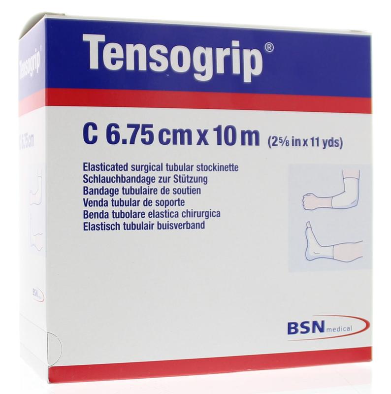 Tensogrip Elastisch buisverband 10m x 6.75cm huidskleur