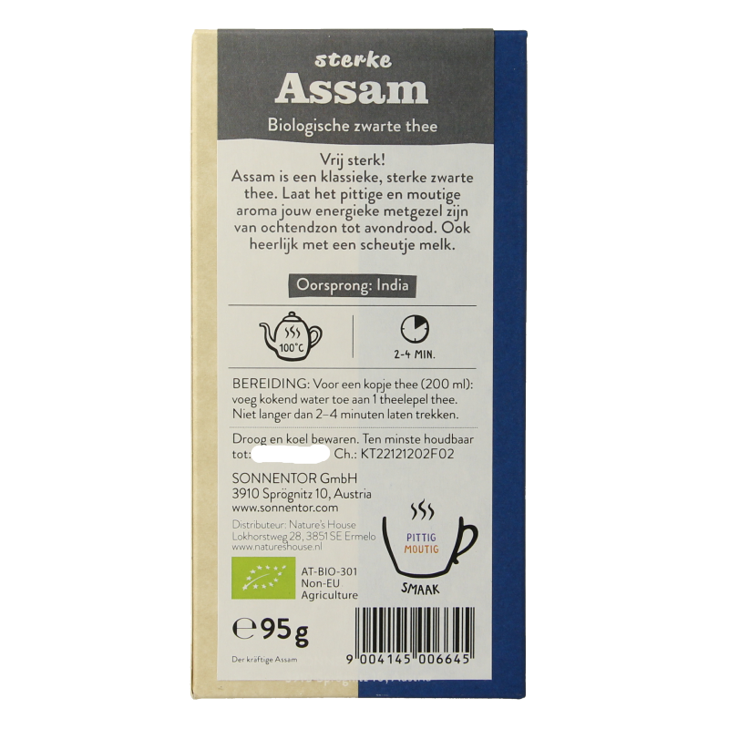 Sonnentor Engelse zwarte thee sterke assam los bio - Afbeelding 3
