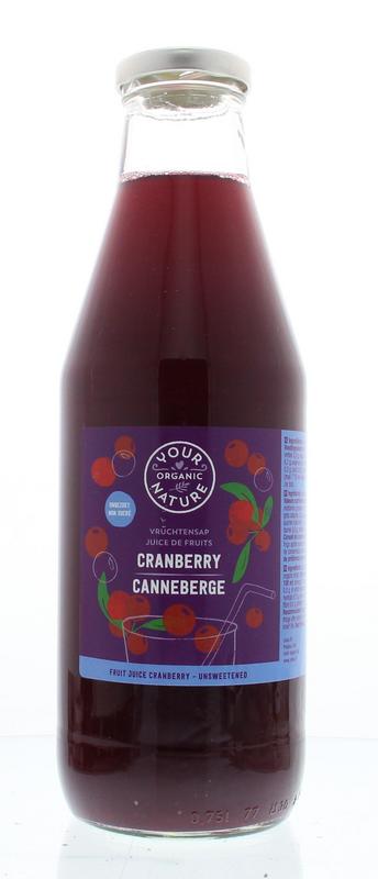 Your Organic Nature Vruchtensap cranberry ongezoet bio