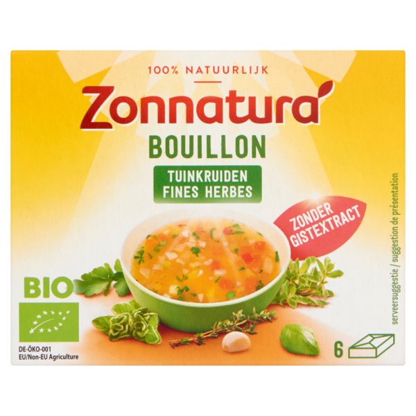 Zonnatura Fine herbstock bouillon zonder gist bio