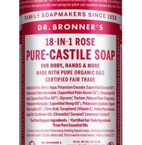 Dr Bronners Liquid soap roos