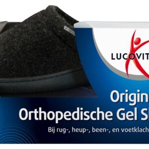 Lucovitaal Orthopedische gel sloffen zwart maat 40-41