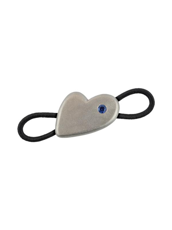 Lichtwesen Halsbandsieraad honden hart zilver met edelsteen