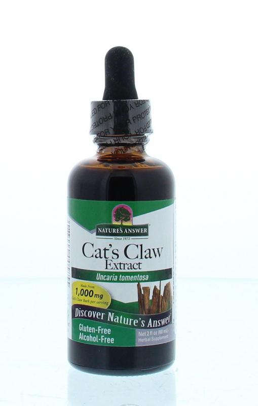 Natures Answer Cat's claw extract uncaria tomentosa alcoholvrij