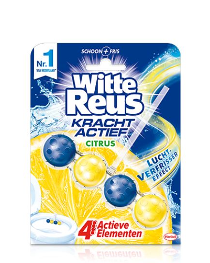 Witte Reus Krachtig active citrus toilet blok