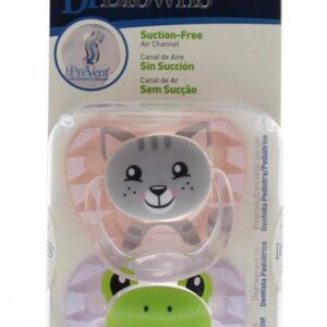 Dr. Brown's Fopspeen prevent animal faces F1 roze