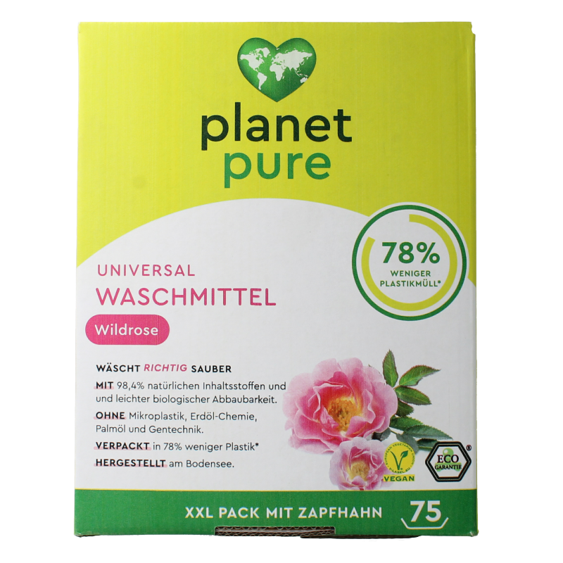 Planet Pure Wasmiddel vloeibaar universeel wild rose