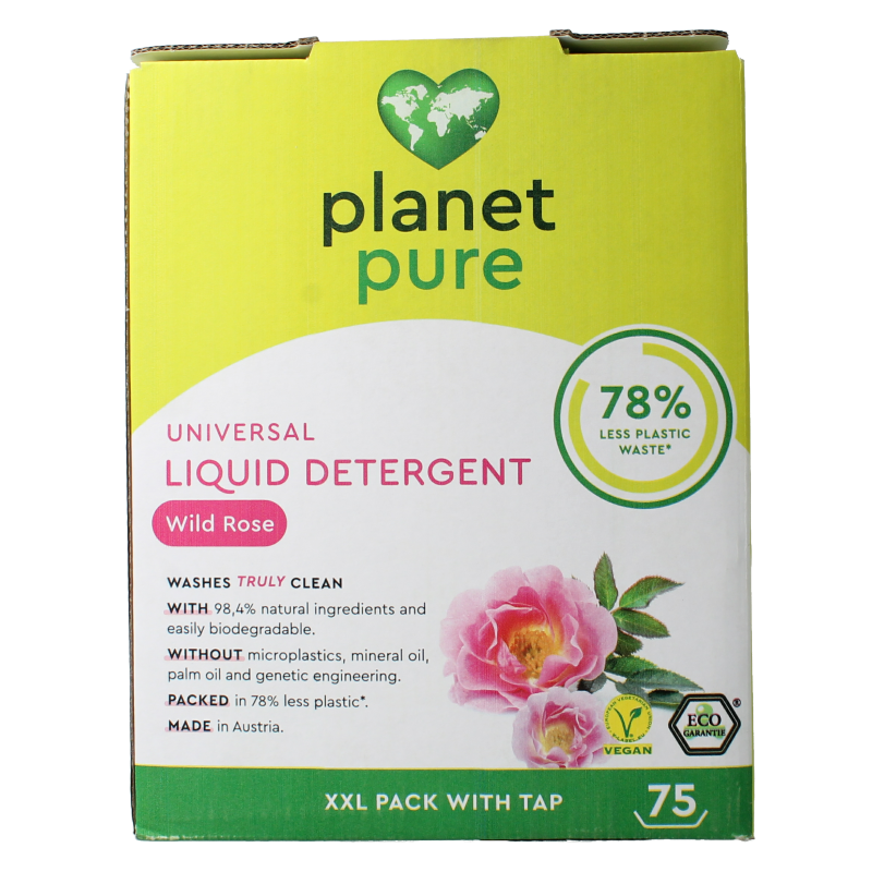Planet Pure Wasmiddel vloeibaar universeel wild rose - Afbeelding 3