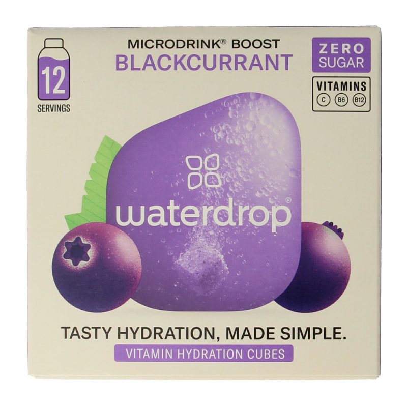 Waterdrop Microdrink boost blackcurrant bruistabletten