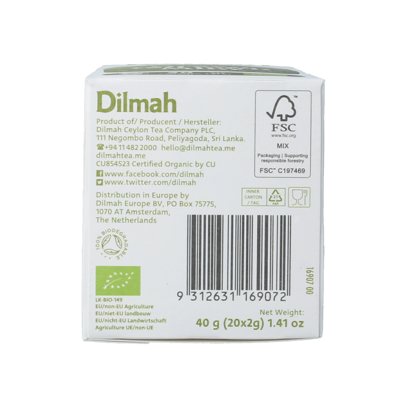 Dilmah Green tea with mint bio - Afbeelding 5