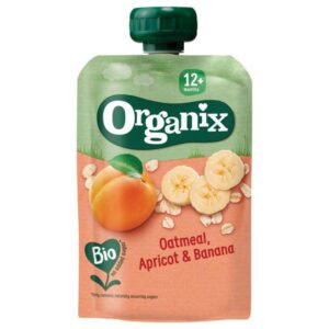 Organix Knijpfruit havermout, abrikoos, banaan 12M+ bio