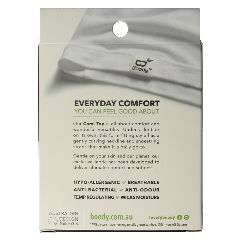 Boody Cami top wit S - Afbeelding 3