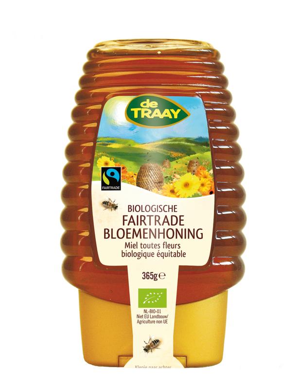 Traay Bloemenhoning knijpfles Fairtrade bio