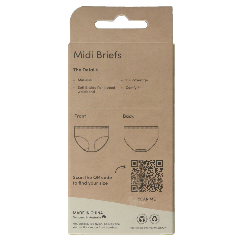 Boody Midi heupslip zwart M - Afbeelding 3