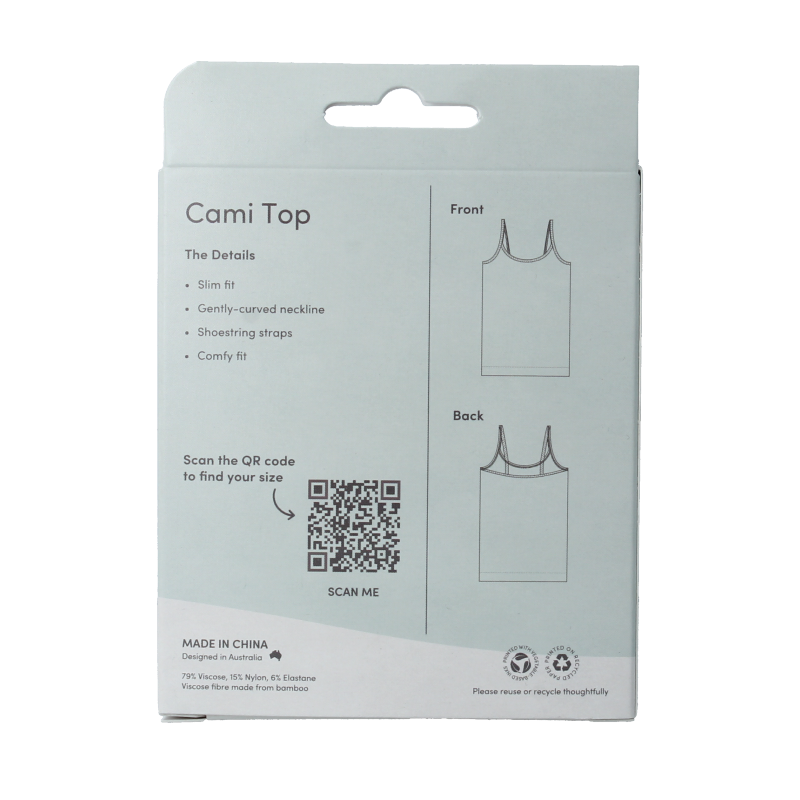 Boody Cami top zwart M - Afbeelding 3