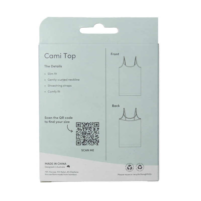 Boody Cami top wit M - Afbeelding 3