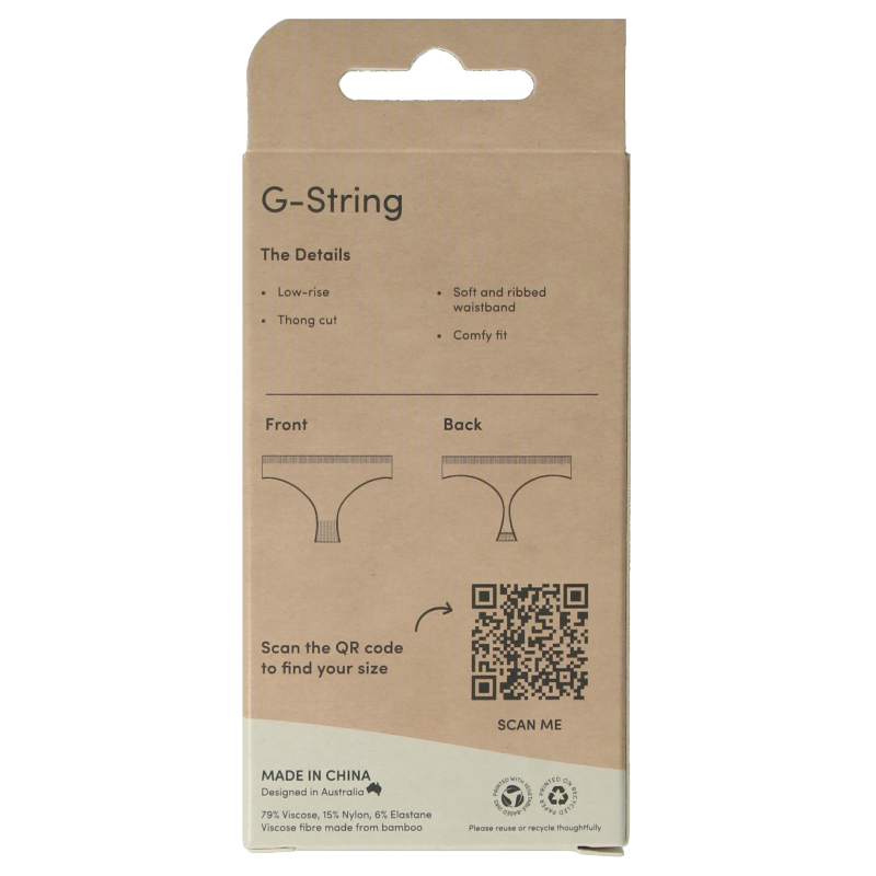 Boody G-string zwart S - Afbeelding 3