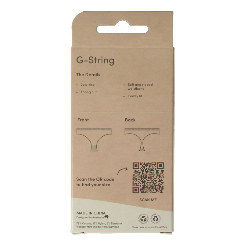 Boody G-string zwart M - Afbeelding 3