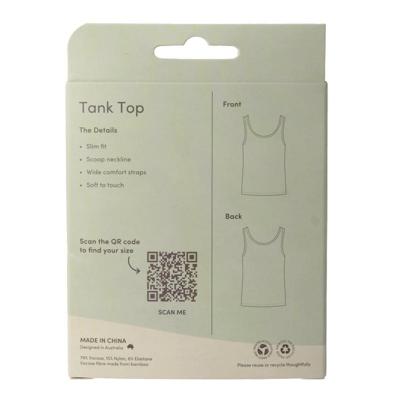 Boody Tank top wit L - Afbeelding 3