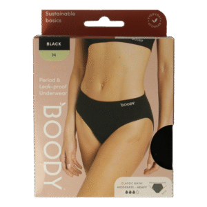 Boody  Menstruatieondergoed bikinislip zwart norm/hevig M