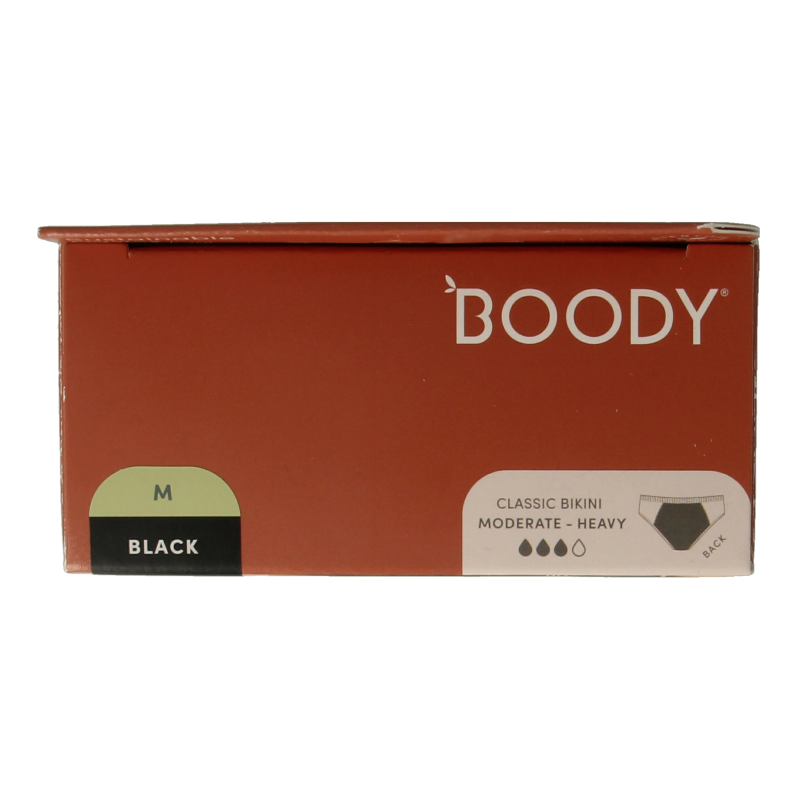 Boody Menstruatieondergoed bikinislip zwart norm/hevig M - Afbeelding 3