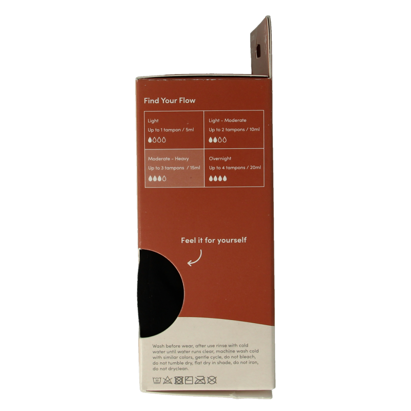 Boody Menstruatieondergoed bikinislip zwart norm/hevig M - Afbeelding 5