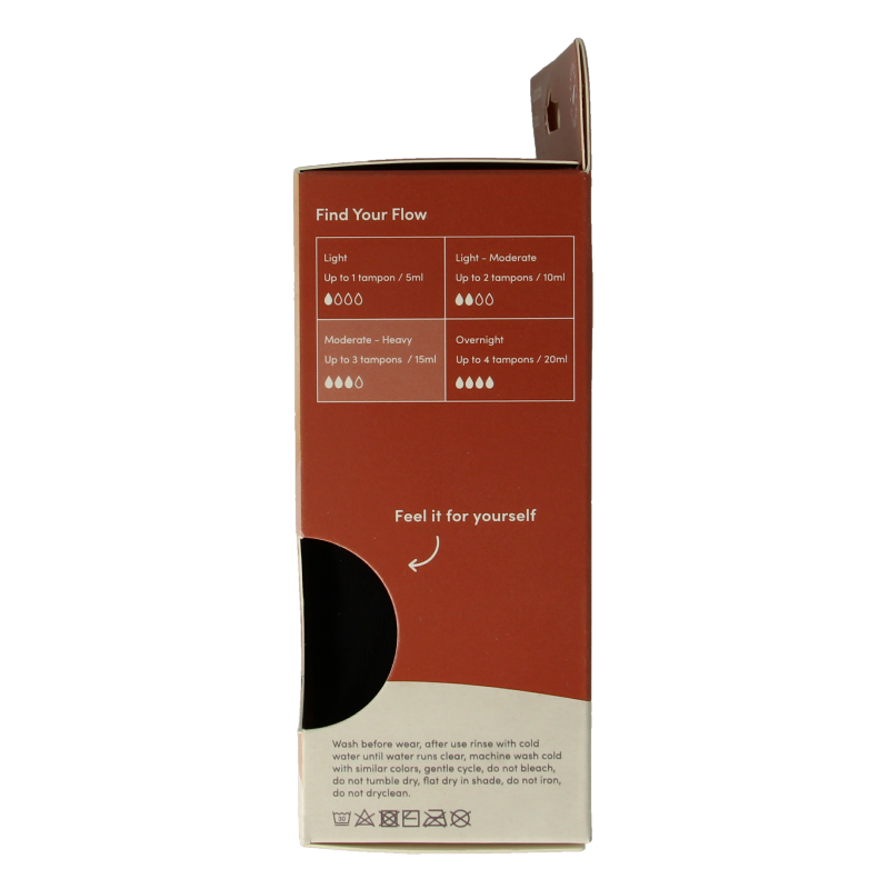 Boody Menstruatieondergoed bikinislip zwart norm/hevig S - Afbeelding 5