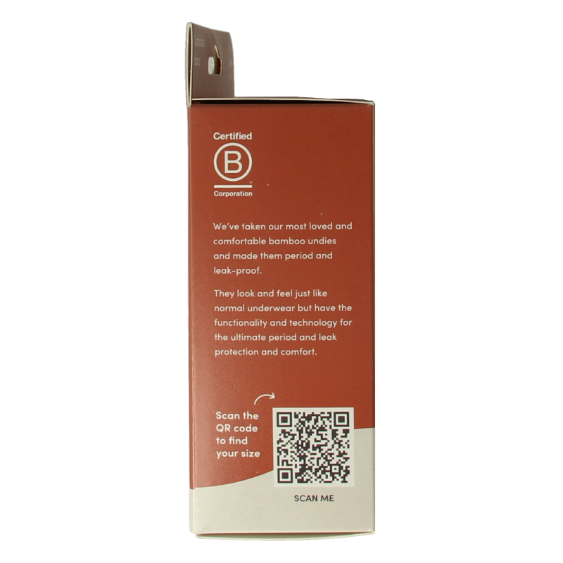 Boody Menstruatieondergoed bikinislip zwart licht/norm S - Afbeelding 2