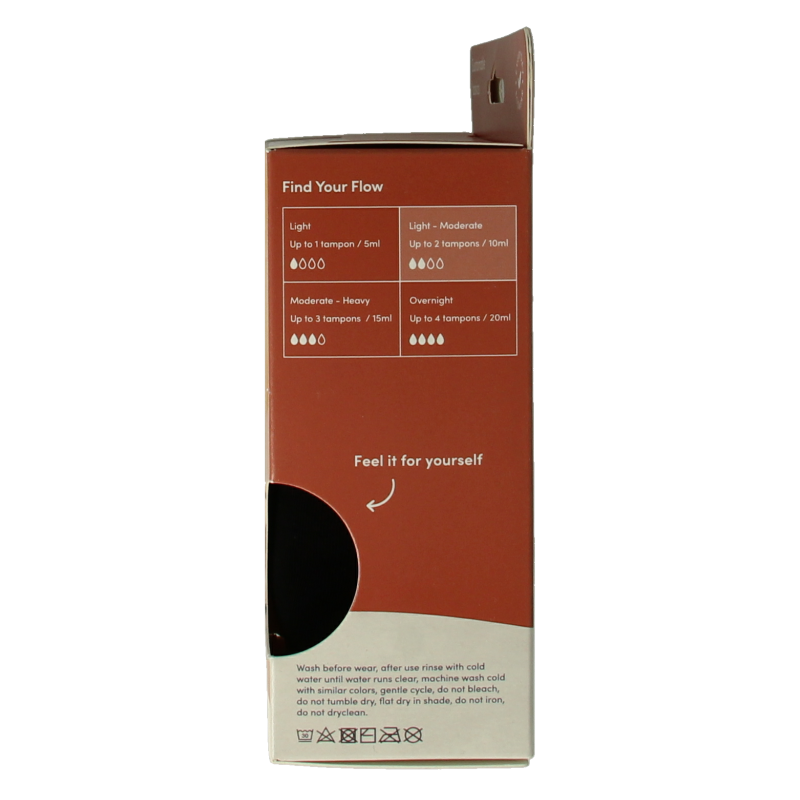 Boody Menstruatieondergoed bikinislip zwart licht/norm S - Afbeelding 5