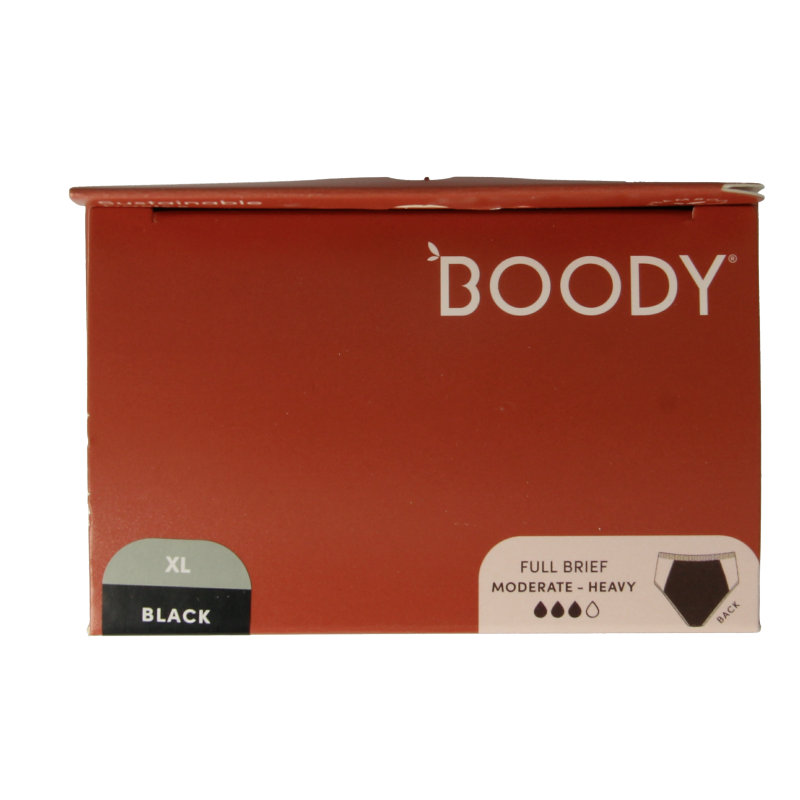 Boody Menstruatie ondergoed zwart normaal maat XL - Afbeelding 3