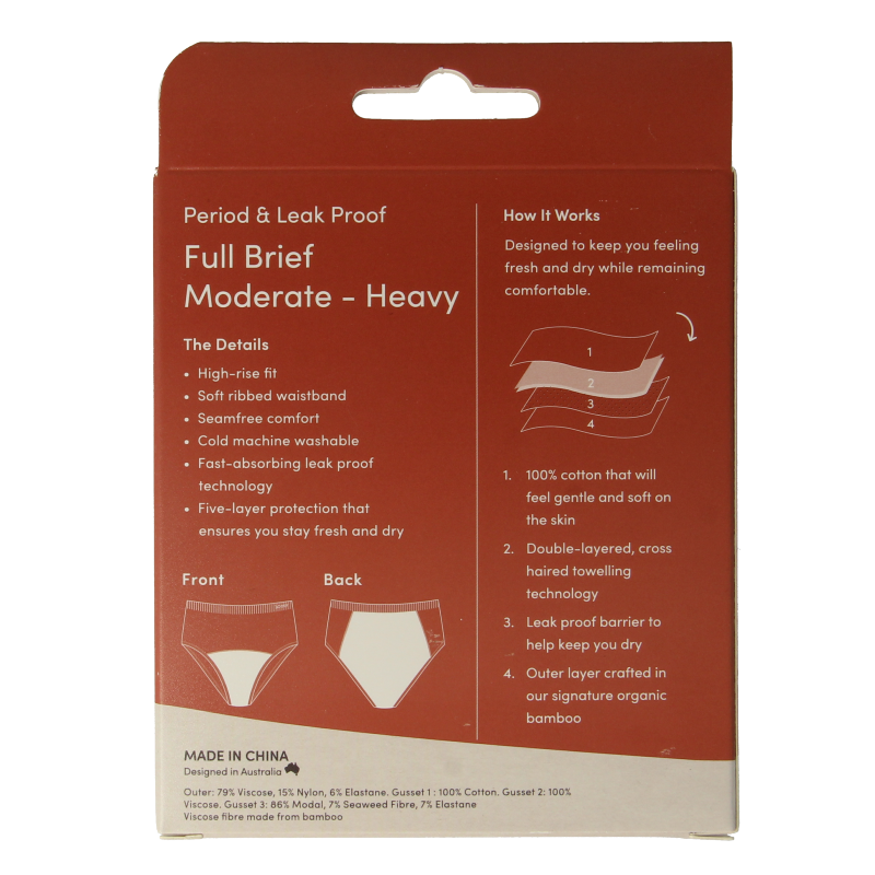 Boody Menstruatie ondergoed zwart normaal maat XL - Afbeelding 4