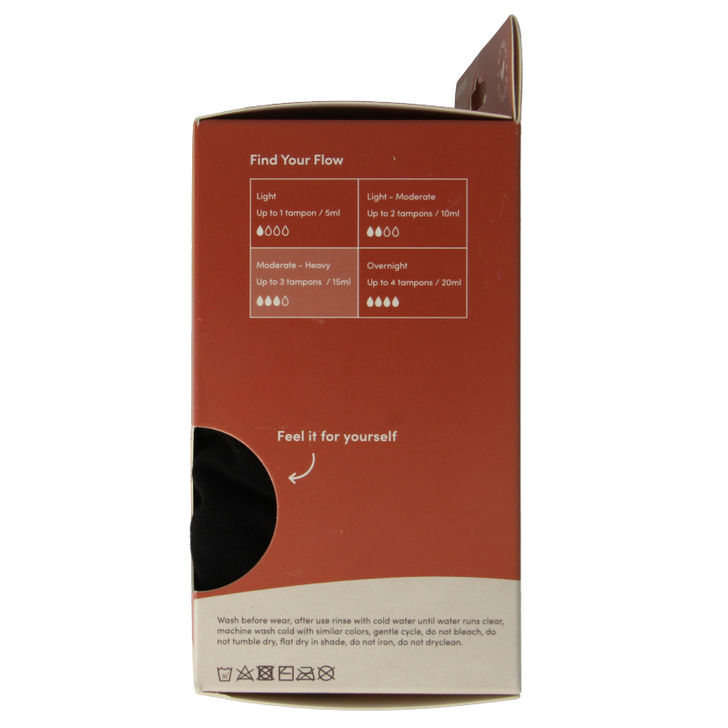 Boody Menstruatie ondergoed zwart normaal maat XL - Afbeelding 5