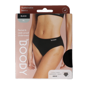 Boody  Menstruatieondergoed bikinislip zwart normaal XL