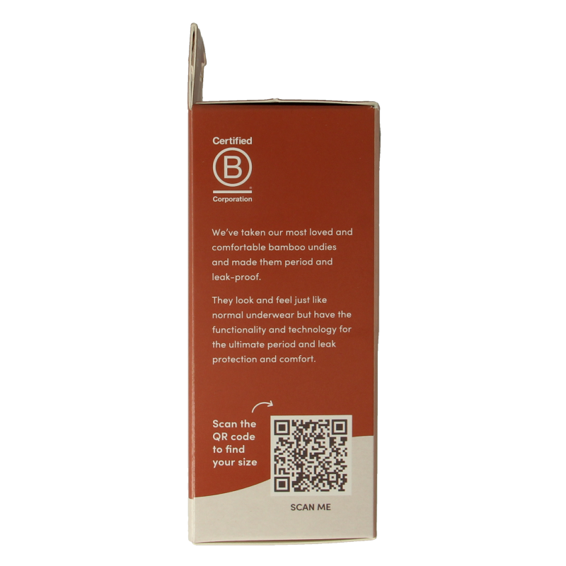 Boody Menstruatieondergoed bikinislip zwart lich/norm XS - Afbeelding 2