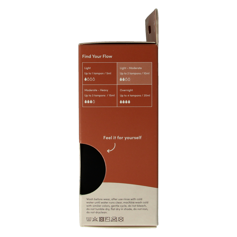 Boody Menstruatieondergoed bikinislip zwart lich/norm XS - Afbeelding 5