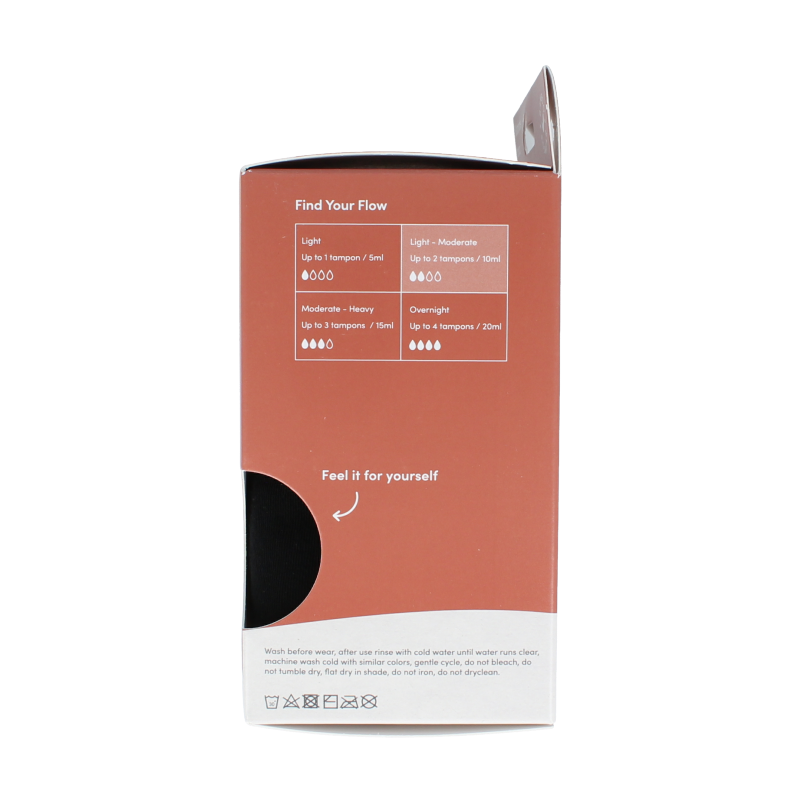 Boody Menstruatie ondergoed zwart licht/normaal maat XS - Afbeelding 4