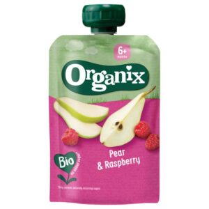 Organix Knijpfruit peer en framboos 6 maanden bio
