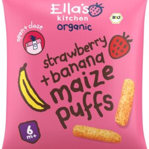 Ella's Kitchen Maize puffs aardbei/banaan 6+ maanden bio