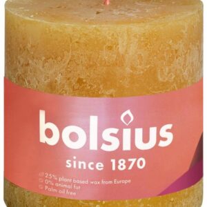 Bolsius Rustiekkaars shine 100/100 honeycomb yellow