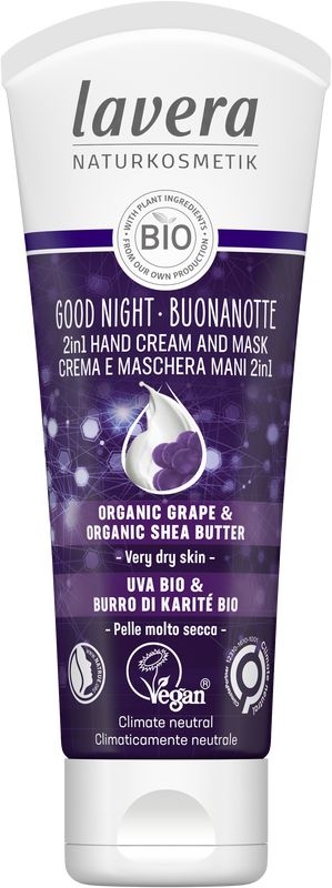 Lavera Good night 2-in-1 handcreme & masker bio