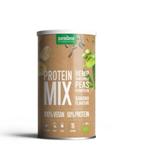 Purasana Protein mix pea sunflower hemp banana vegan bio