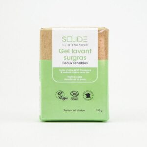 Alphanova Solide Cleansing bar bio gel gevoelige huid sheabutter