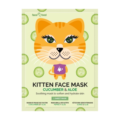 Montagne Kitten sheet face mask cucumber & aloe