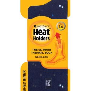 Heat Holders Mens ultra lite socks micro maat 6-11 navy